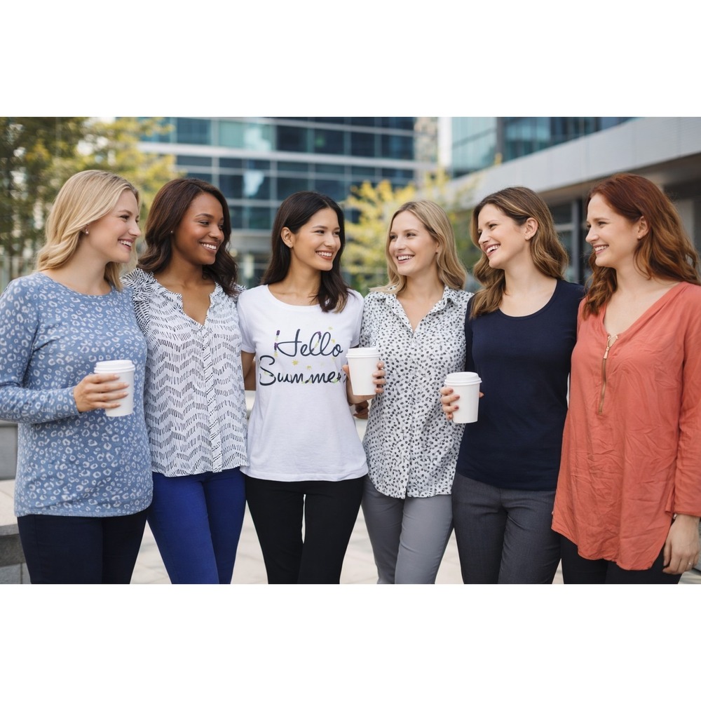 6 Career Style Blouses Women's size MEDIUM